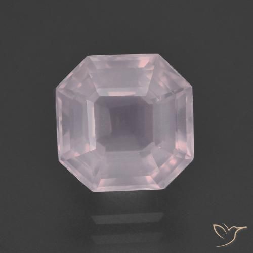 3.57ct Natural Rosa Rosa bem claro Quartzo Rosa, Corte Esmeralda, Transparente
