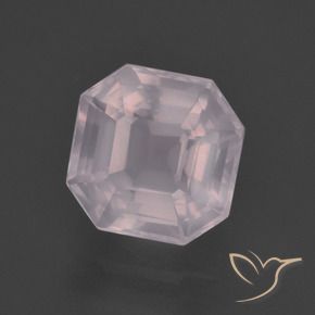 Quartzo Rosa Rosa Rosa bem claro Natural 3.57ct, Corte Octógono / Esmeralda, Transparente