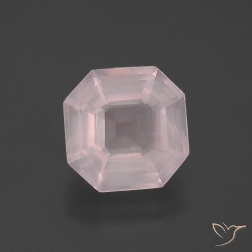 5.38ct Natural Rosa Claro Rosa Quartzo Rosa, Corte Esmeralda, Transparente
