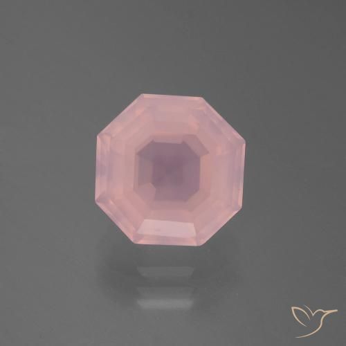3.76ct Natural Rosa Vivo Quartzo Rosa, Corte Esmeralda, Transparente