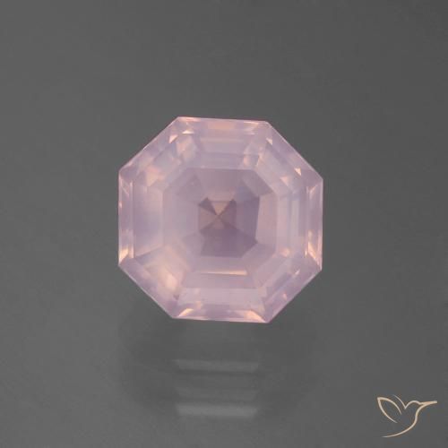 4.00ct Natural Luz rosa Quartzo Rosa, Corte Esmeralda, Transparente