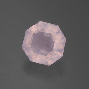 Quartzo Rosa Rosa chiclete Natural 3.68ct, Corte Esmeralda, Transparente
