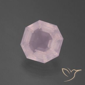 Quartzo Rosa Rosa chiclete Natural 3.75ct, Corte Octógono / Esmeralda, Transparente