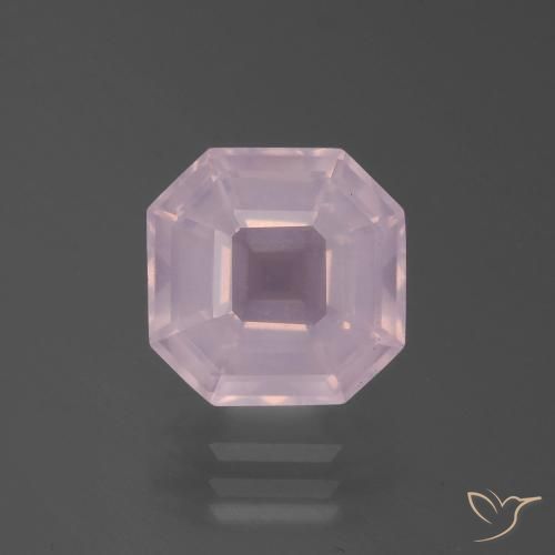 4.35ct Natural Luz rosa Quartzo Rosa, Corte Esmeralda, Transparente