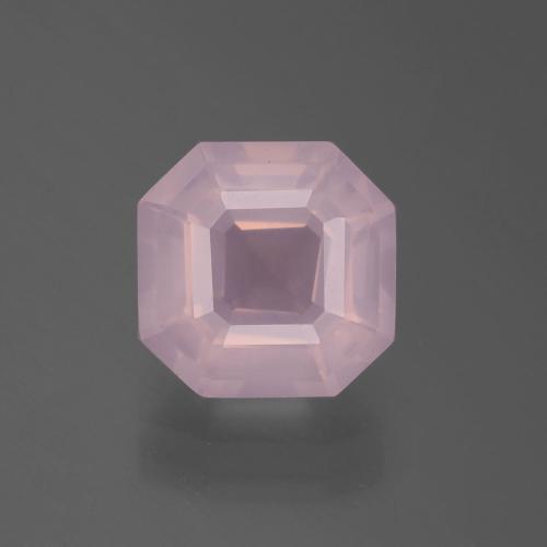 Quartzo Rosa Luz rosa Natural 3.08ct, Corte Esmeralda, Transparente