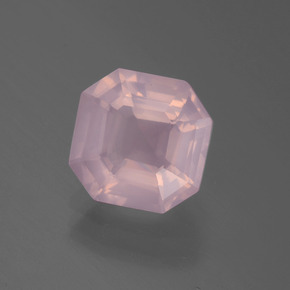 Quartzo Rosa Luz rosa Natural 3.08ct, Corte Esmeralda, Transparente