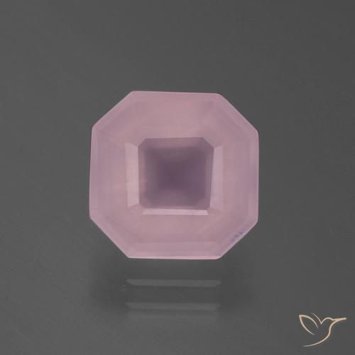 3.29ct Natural rosa rosa Quartzo Rosa, Corte Esmeralda, Transparente