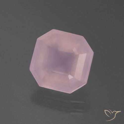 Quartzo Rosa rosa rosa Natural 3.29ct, Corte Octógono / Esmeralda, Transparente