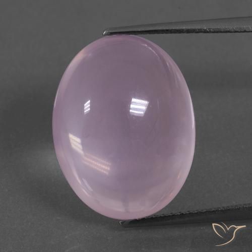 Quartzo rosa rosa natural 14,42ct, corte oval, transparente