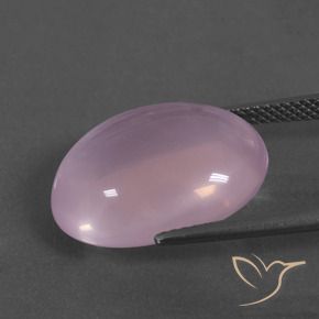 Quartzo rosa rosa natural 14,42ct, corte oval, transparente