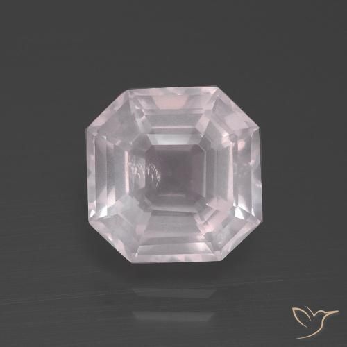 3.70ct Natural Rosa Rosa bem claro Quartzo Rosa, Corte Esmeralda, Transparente