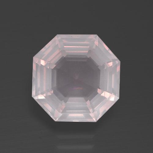 Quartzo rosa rosa natural 3,35ct, corte esmeralda, transparente