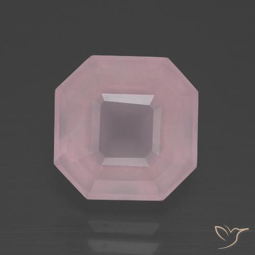 3.91ct Natural Rosa Claro Rosa Quartzo Rosa, Corte Esmeralda, Transparente