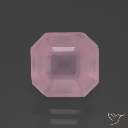 3.81ct Natural rosa médio Quartzo Rosa, Corte Esmeralda, Transparente