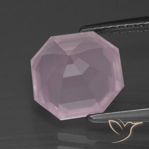 Quartzo Rosa Luz rosa Natural 3.71ct, Corte Octógono / Esmeralda, Transparente