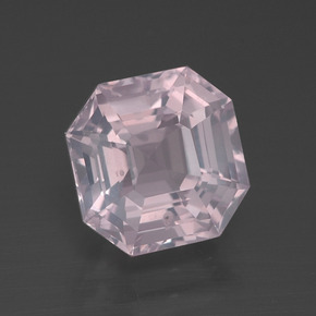 Quartzo Rosa Rosa Rosa bem claro Natural 3.56ct, Corte Esmeralda, Transparente