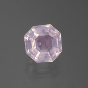 Quartzo rosa rosa natural 2,56ct, corte esmeralda, transparente