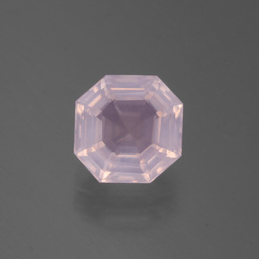 Quartzo rosa rosa natural 2,30ct, corte esmeralda, transparente