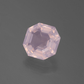 Quartzo rosa rosa natural 2,30ct, corte esmeralda, transparente