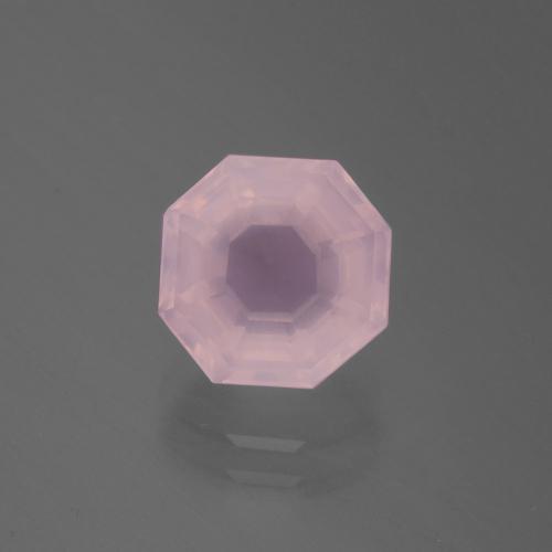 Quartzo Rosa Luz rosa Natural 2.57ct, Corte Esmeralda, Transparente