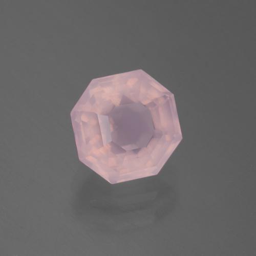 Quartzo Rosa Luz rosa Natural 2.57ct, Corte Esmeralda, Transparente