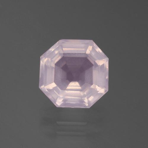 Quartzo Rosa Luz rosa Natural 3.35ct, Corte Esmeralda, Transparente