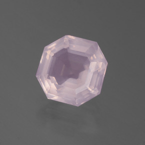 Quartzo Rosa Luz rosa Natural 3.35ct, Corte Esmeralda, Transparente