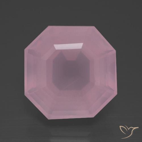 11.20ct Natural Luz rosa Quartzo Rosa, Corte Esmeralda, Transparente