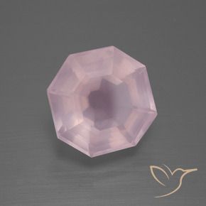 Quartzo Rosa Luz rosa Natural 7.53ct, Corte Octógono / Esmeralda, Transparente