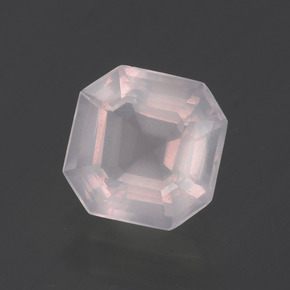 Quartzo rosa rosa natural 1,98ct, corte esmeralda, transparente