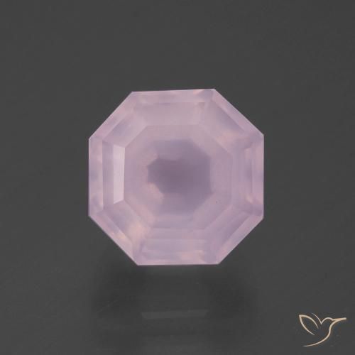 4.68ct Natural Rosa chiclete Quartzo Rosa, Corte Esmeralda, Transparente
