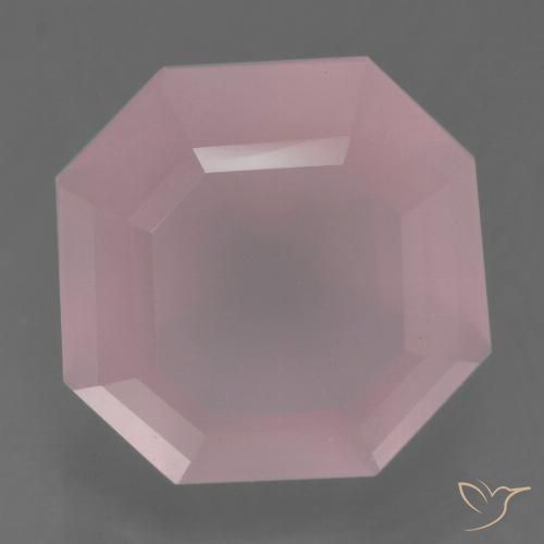 5.61ct Natural Rosa médio-escuro Quartzo Rosa, Corte Esmeralda, Transparente