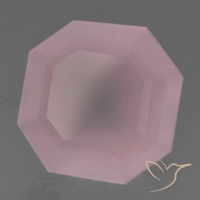 Quartzo Rosa Rosa médio-escuro Natural 5.61ct, Corte Octógono / Esmeralda, Transparente