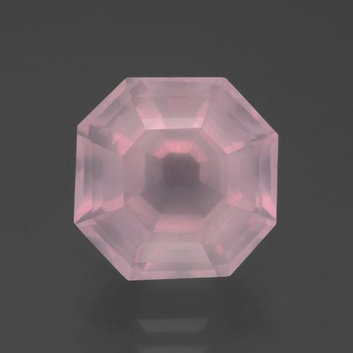 Quartzo Rosa rosa médio Natural 5.02ct, Corte Esmeralda, Transparente