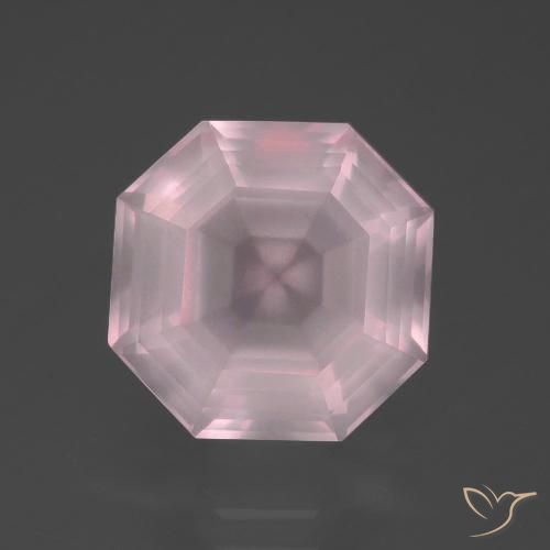 6.19ct Natural Rosa Claro Rosa Quartzo Rosa, Corte Esmeralda, Transparente