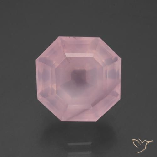 8.16ct Natural rosa rosa Quartzo Rosa, Corte Esmeralda, Transparente