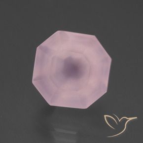 Quartzo Rosa Rosa chiclete Natural 9.02ct, Corte Octógono / Esmeralda, Transparente