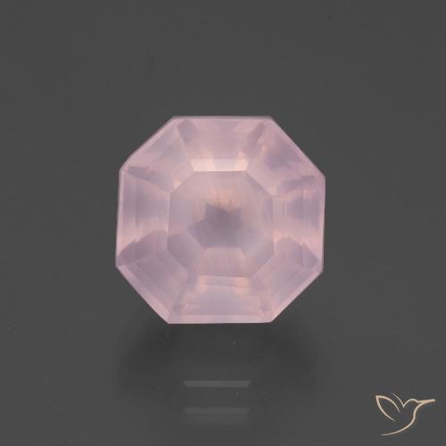 6.34ct Natural Rosa chiclete Quartzo Rosa, Corte Esmeralda, Transparente