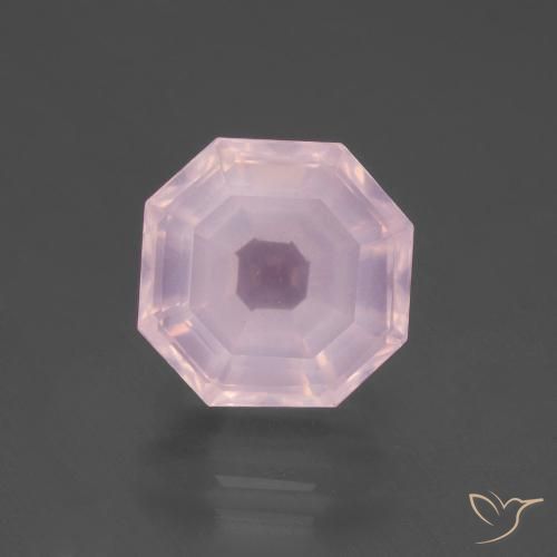 6.47ct Natural Rosa chiclete Quartzo Rosa, Corte Esmeralda, Transparente