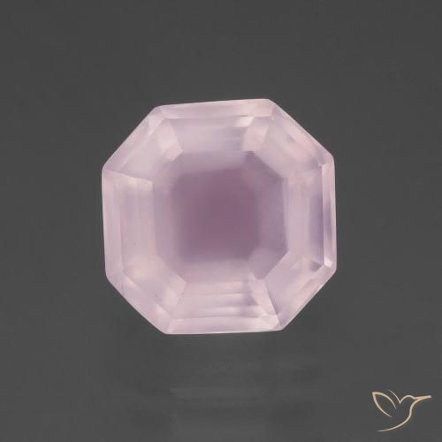7.58ct Natural Rosa chiclete Quartzo Rosa, Corte Esmeralda, Transparente