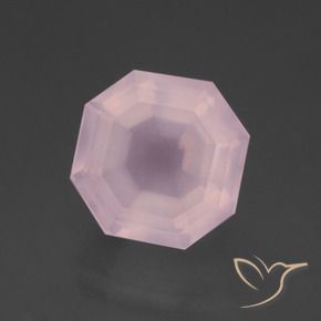 Quartzo Rosa Rosa chiclete Natural 7.76ct, Corte Octógono / Esmeralda, Transparente