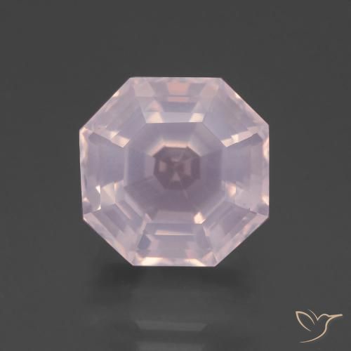9.30ct Natural Rosa chiclete Quartzo Rosa, Corte Esmeralda, Transparente