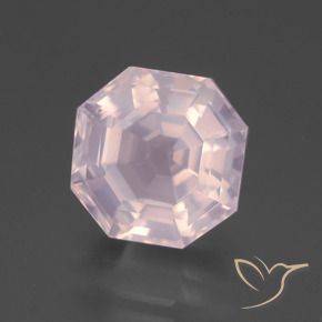 Quartzo Rosa Rosa chiclete Natural 9.30ct, Corte Octógono / Esmeralda, Transparente