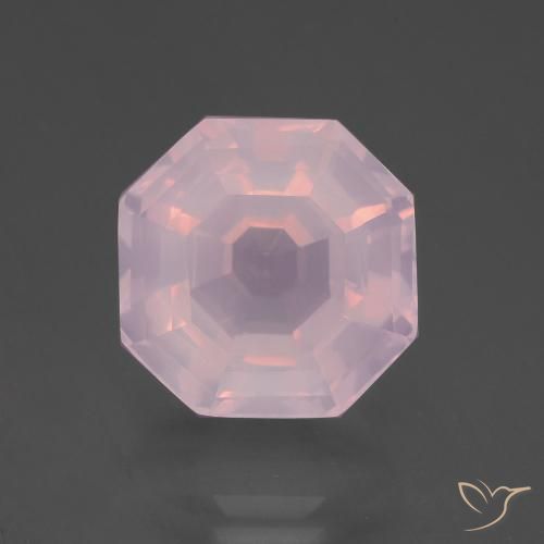 9.46ct Natural Luz rosa Quartzo Rosa, Corte Esmeralda, Transparente