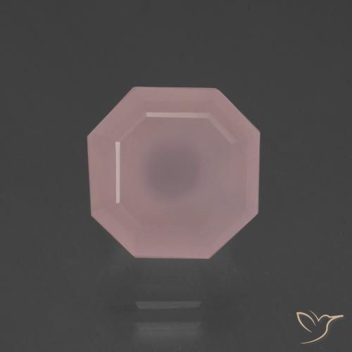 6.64ct Natural rosa médio Quartzo Rosa, Corte Esmeralda, Transparente