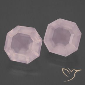 Pedras preciosas de Quartzo Rosa Luz rosa natural de 12.98 ct, Corte Octógono / Esmeralda, Transparente