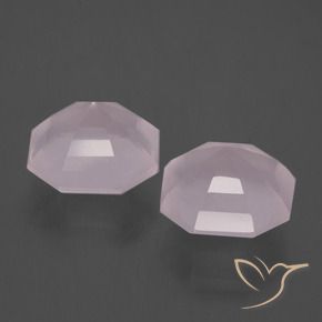 Pedras preciosas de Quartzo Rosa Luz rosa natural de 12.98 ct, Corte Octógono / Esmeralda, Transparente