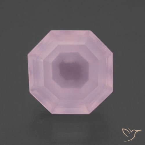 13.31ct Natural Luz rosa Quartzo Rosa, Corte Esmeralda, Transparente