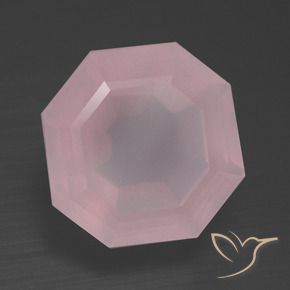 Quartzo Rosa rosa rosa Natural 9.81ct, Corte Octógono / Esmeralda, Transparente