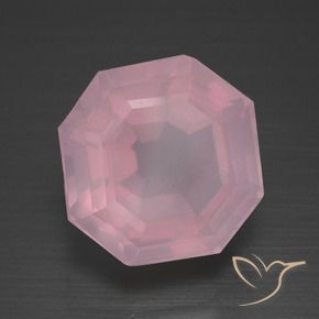 Quartzo Rosa rosa rosa Natural 11.40ct, Corte Octógono / Esmeralda, Transparente